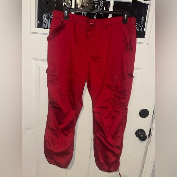 VIP Pants - VIP Red Ankle Cargo Pants